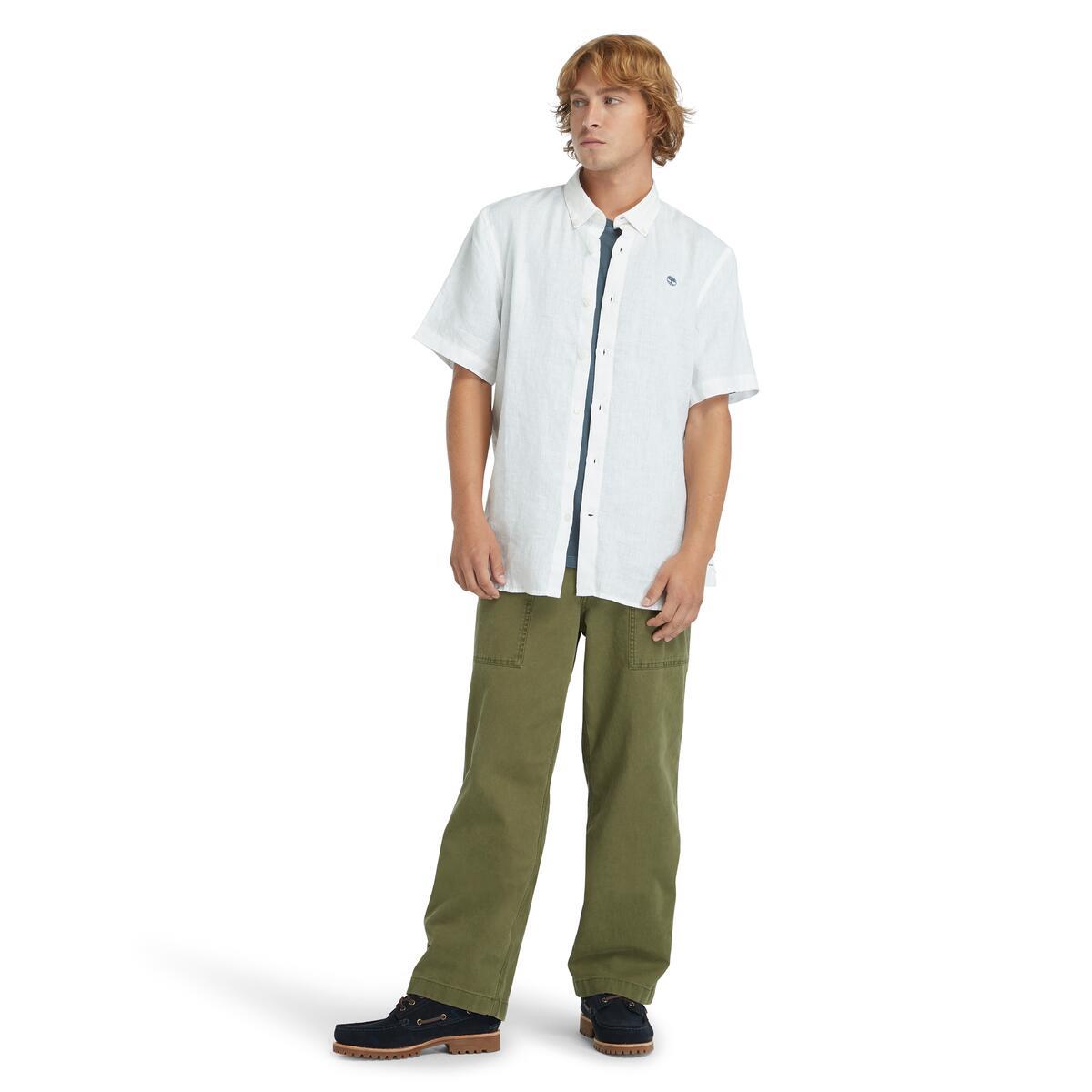 TİMBERLAND MILL BROOK Linen Short Sleeve Shirt TB0A2DCC1001