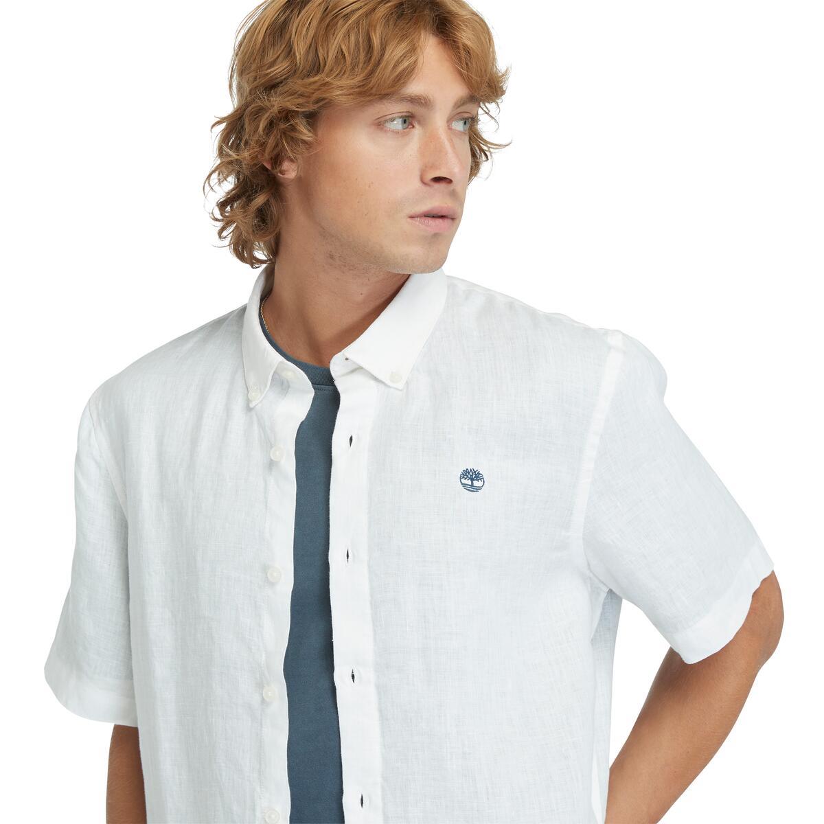 TİMBERLAND MILL BROOK Linen Short Sleeve Shirt TB0A2DCC1001