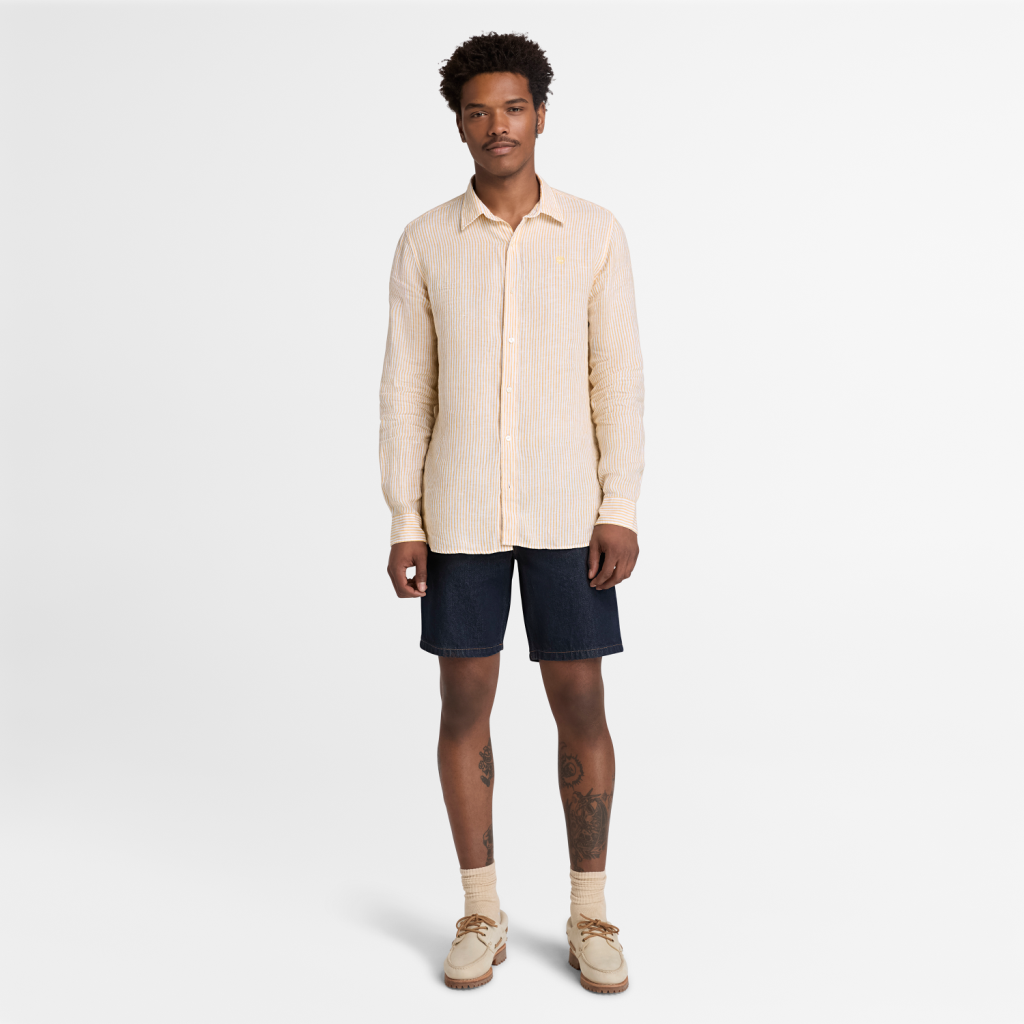 TİMBERLAND MILL BROOK Linen Striped Shirt (Regular)TB0A44AFA7I1